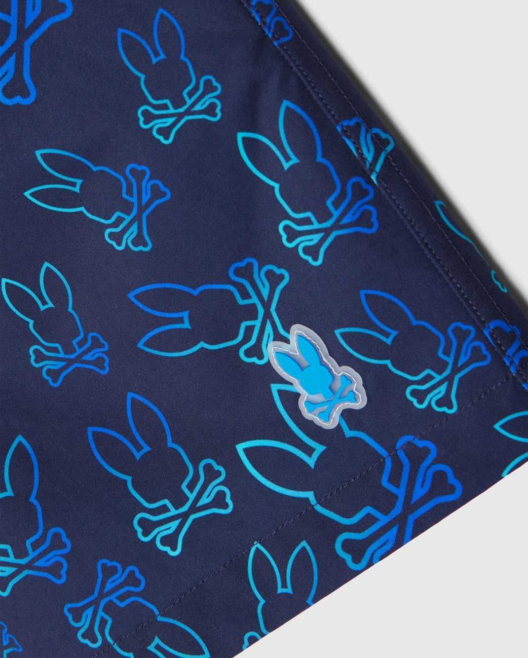 Slip de Bain Psycho Bunny Sheldon All Over Print Swim Trunk Bleu Marine Homme | MLC-57610313